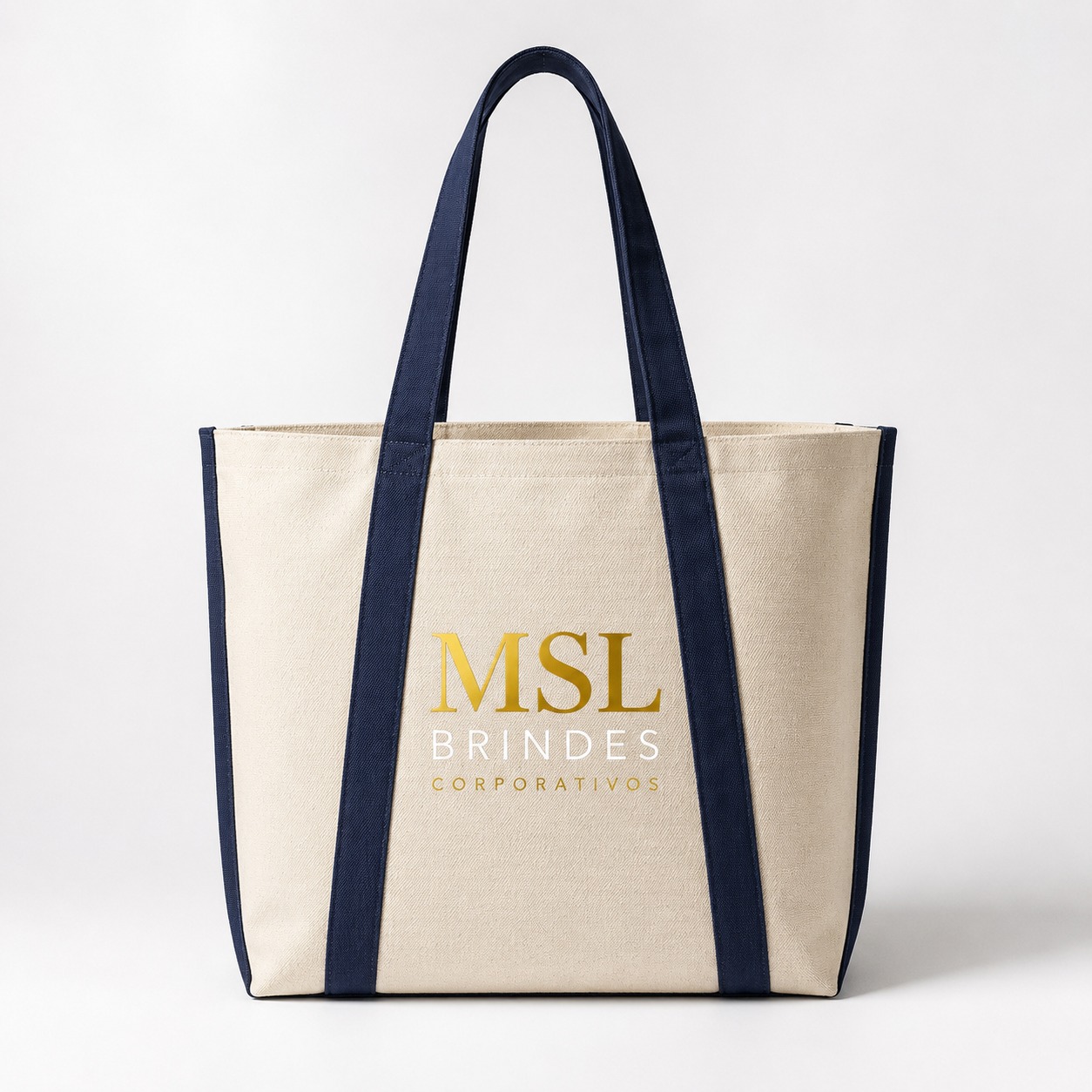 Sacola em algodão cru personalizada